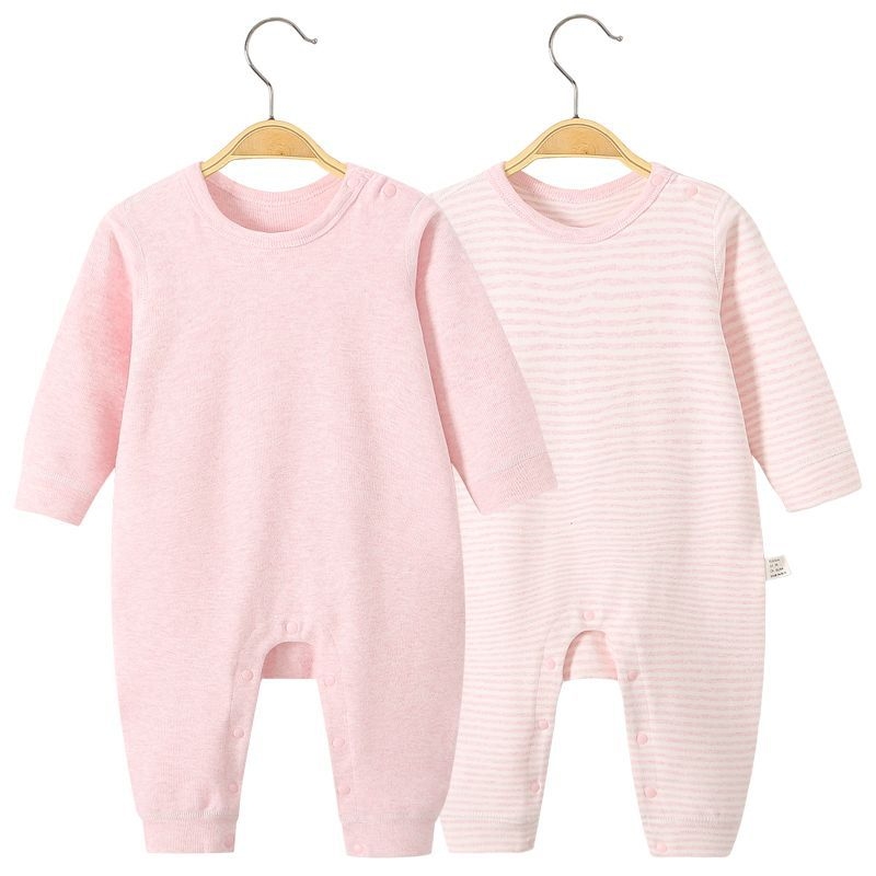 Bērnu kokvilnas biezs kombinezons ar garām piedurknēm bez kapuces, piemērots pavasarim, rudenim un ziemai, zīdaiņiem un maziem bērniem 1-3 gadi