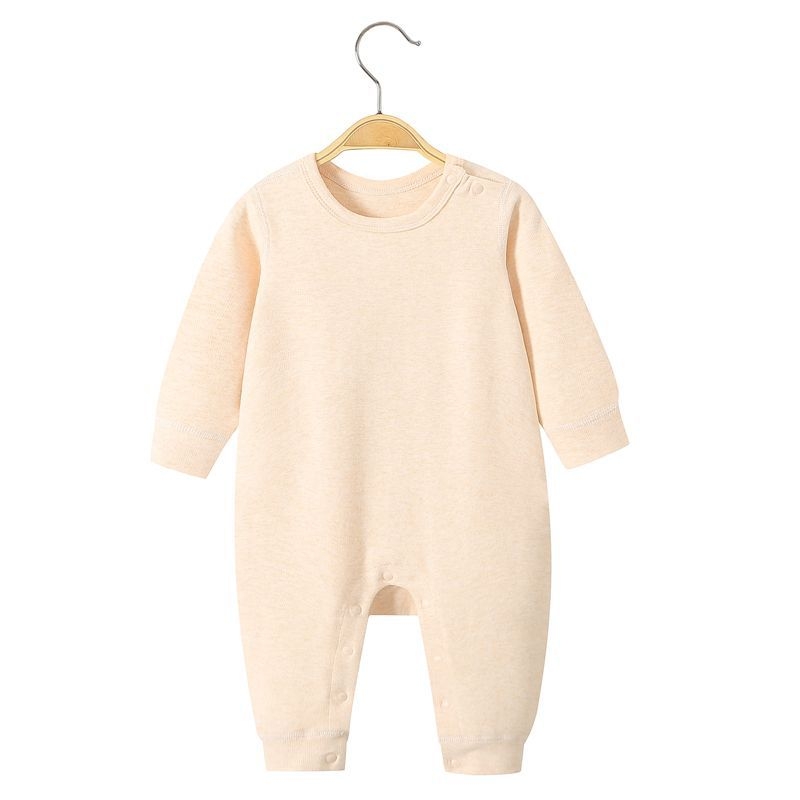Bērnu kokvilnas biezs kombinezons ar garām piedurknēm bez kapuces, piemērots pavasarim, rudenim un ziemai, zīdaiņiem un maziem bērniem 1-3 gadi