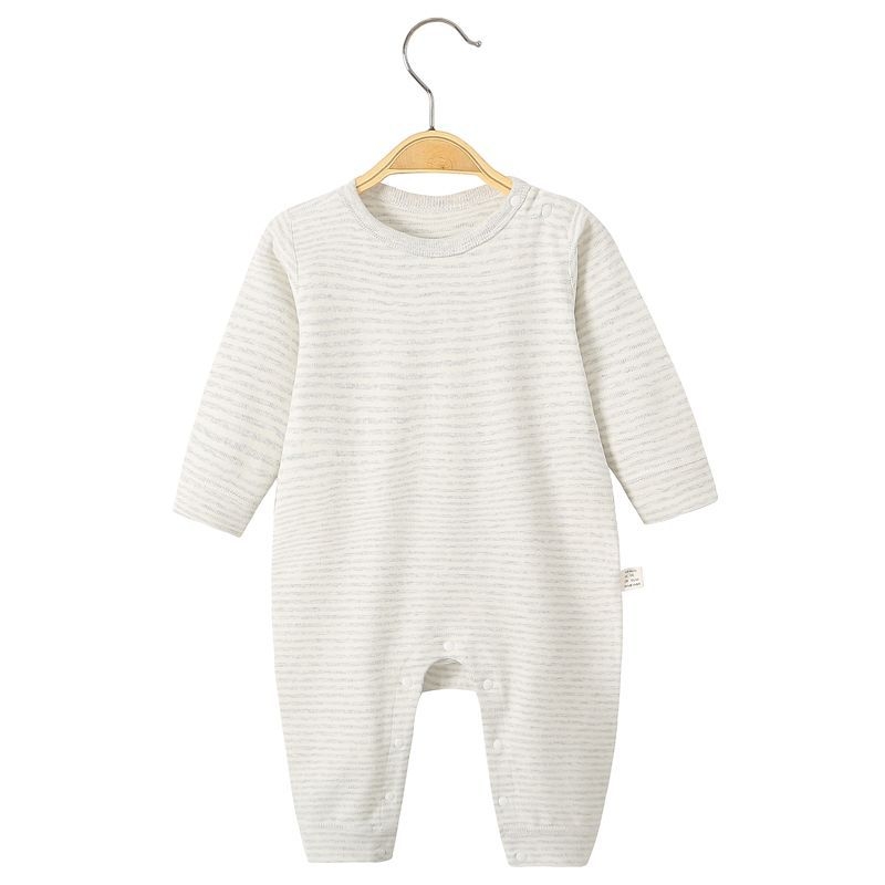 Bērnu kokvilnas biezs kombinezons ar garām piedurknēm bez kapuces, piemērots pavasarim, rudenim un ziemai, zīdaiņiem un maziem bērniem 1-3 gadi