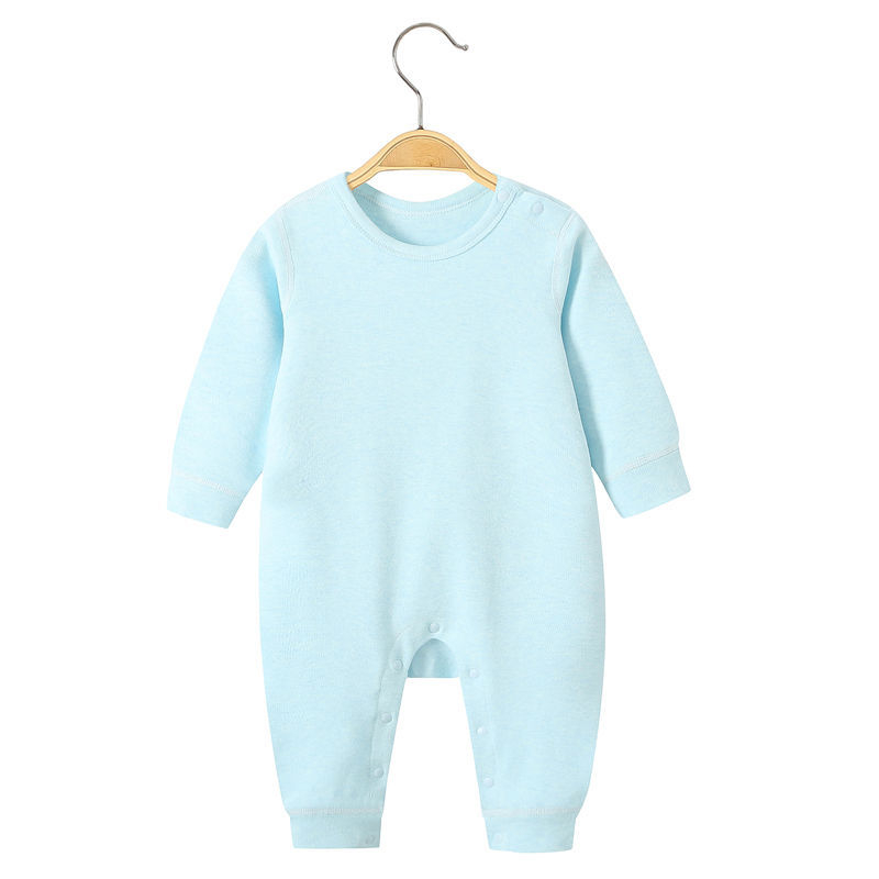 Bērnu kokvilnas biezs kombinezons ar garām piedurknēm bez kapuces, piemērots pavasarim, rudenim un ziemai, zīdaiņiem un maziem bērniem 1-3 gadi