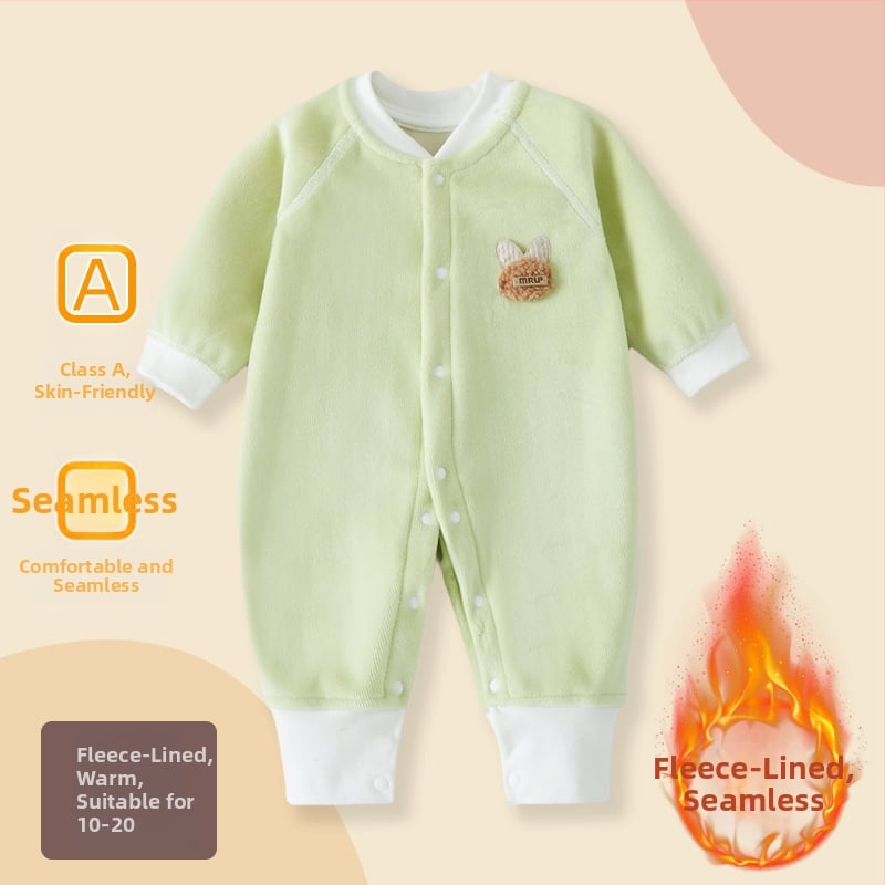 Zīdaiņu kombinezons rudens-ziemai, ar flīsa iekšpusi, universāls, garas piedurknes, vienrindu aizdare, plāns poliesters