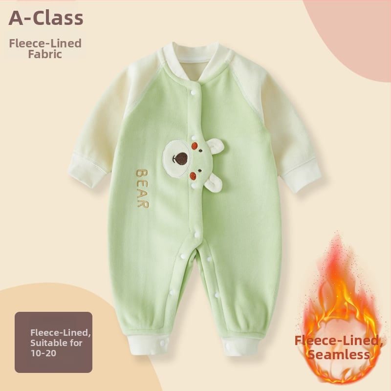 Zīdaiņu kombinezons rudens-ziemai, ar flīsa iekšpusi, universāls, garas piedurknes, vienrindu aizdare, plāns poliesters