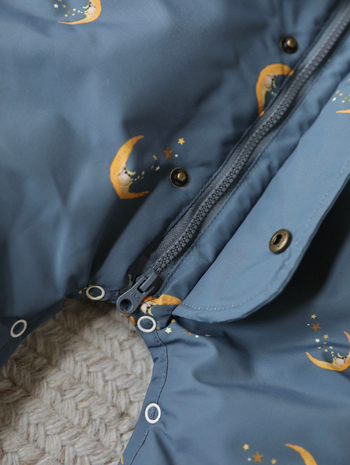 Unisex ziemas bieza flīsa romper ar rāvējslēdzēju, 100% poliesters, noņemama kapuce, garas piedurknes