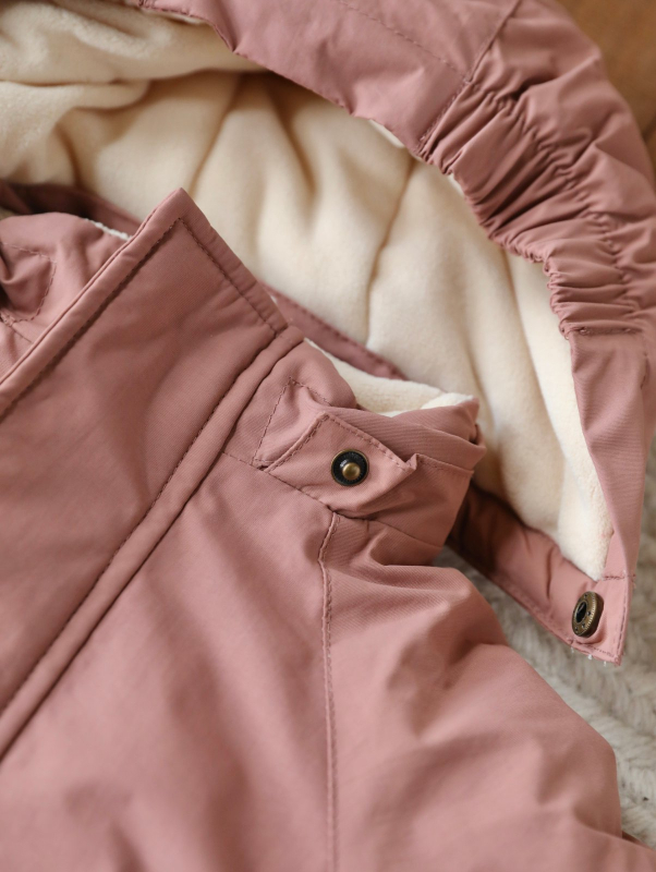 Unisex ziemas bieza flīsa romper ar rāvējslēdzēju, 100% poliesters, noņemama kapuce, garas piedurknes