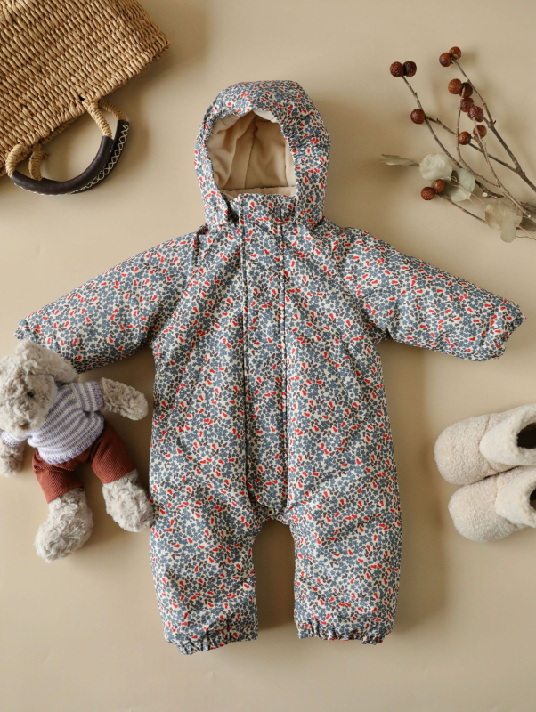 Unisex ziemas bieza flīsa romper ar rāvējslēdzēju, 100% poliesters, noņemama kapuce, garas piedurknes