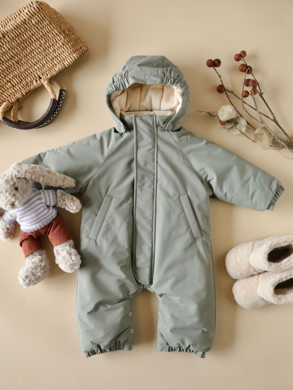 Unisex ziemas bieza flīsa romper ar rāvējslēdzēju, 100% poliesters, noņemama kapuce, garas piedurknes