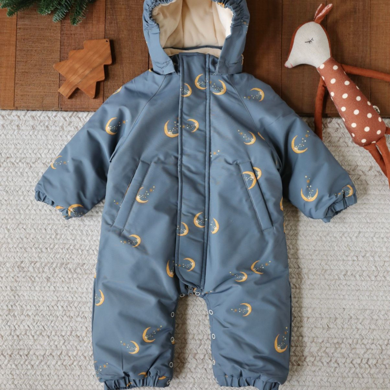 Unisex ziemas bieza flīsa romper ar rāvējslēdzēju, 100% poliesters, noņemama kapuce, garas piedurknes