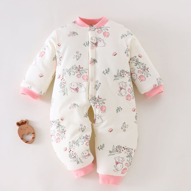 Vastsündinute romper avatud kroogiga, lekkimise kaitse, 100% puuvill, paksenenud materjal, sobib 0–12 kuud