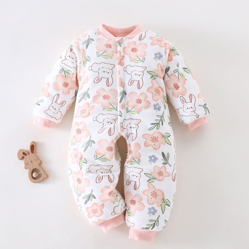 Vastsündinute romper avatud kroogiga, lekkimise kaitse, 100% puuvill, paksenenud materjal, sobib 0–12 kuud