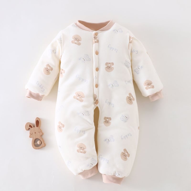 Vastsündinute romper avatud kroogiga, lekkimise kaitse, 100% puuvill, paksenenud materjal, sobib 0–12 kuud