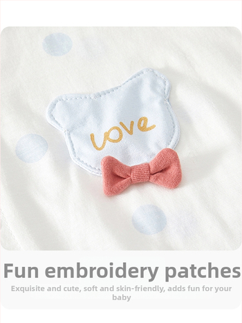 Zīdaiņa kokvilnas rompers ar īsiem piedurknēm, 100% kokvilna, slīpa aizdare