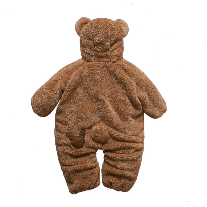 Ziemas jumpsuits bebeļiem un maziem bērniem ar flīsa oderējumu – garās piedurknes, biezs materiāls, 100% atjaunota celulozes šķiedra, AIYJY, vecums 1–3 gadi