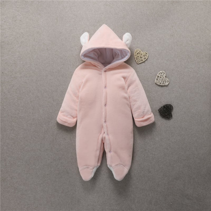 Ziemas jumpsuits bebeļiem un maziem bērniem ar flīsa oderējumu – garās piedurknes, biezs materiāls, 100% atjaunota celulozes šķiedra, AIYJY, vecums 1–3 gadi