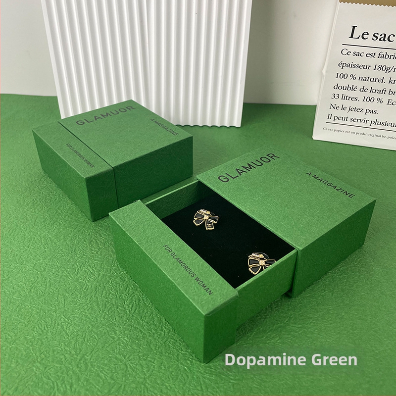 Ādas rotaslietu izstādes kārba ar vilkšanas atvilktiņu - āda, karstā iespiešana, moderns stils