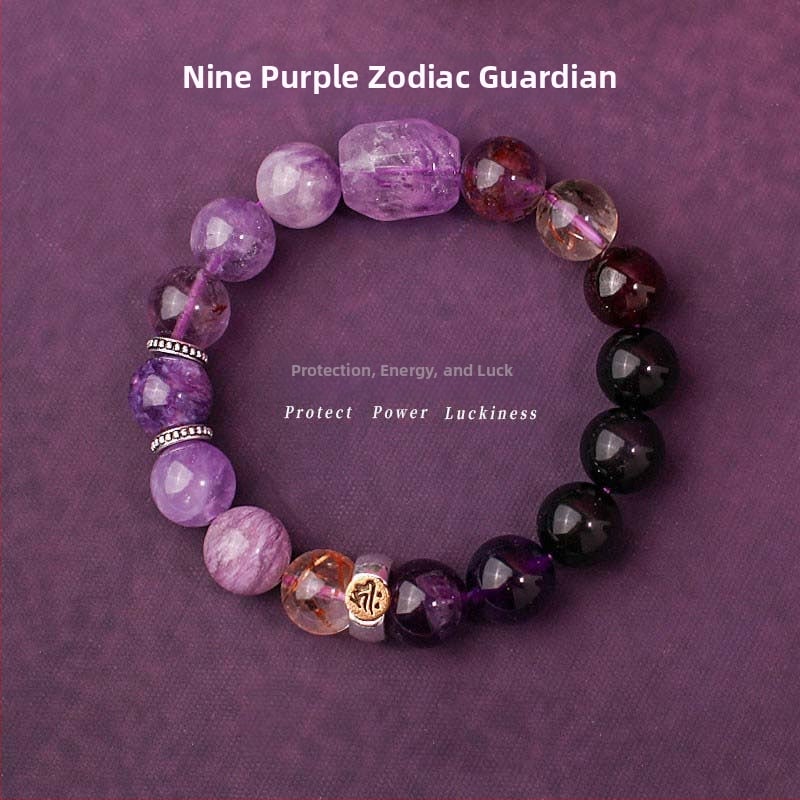 Narukvica od prirodnog kristala s perlama, zodijak, unisex – ručni dodatak, proljeće 2025