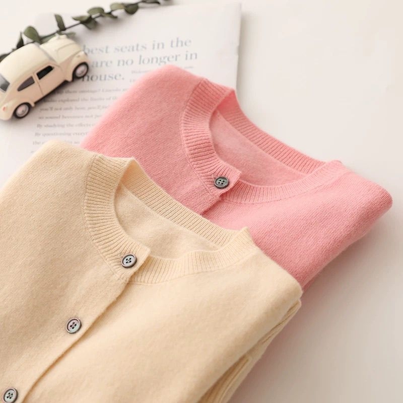 Vaikų megztas kardiganas iš triušių kailio, storas, su apvaliu kaklu, ilgomis rankovėmis, naujagimiams 0–12 mėnesių