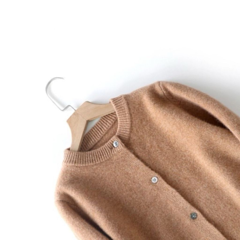 Vaikų megztas kardiganas iš triušių kailio, storas, su apvaliu kaklu, ilgomis rankovėmis, naujagimiams 0–12 mėnesių