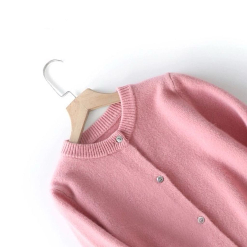 Vaikų megztas kardiganas iš triušių kailio, storas, su apvaliu kaklu, ilgomis rankovėmis, naujagimiams 0–12 mėnesių