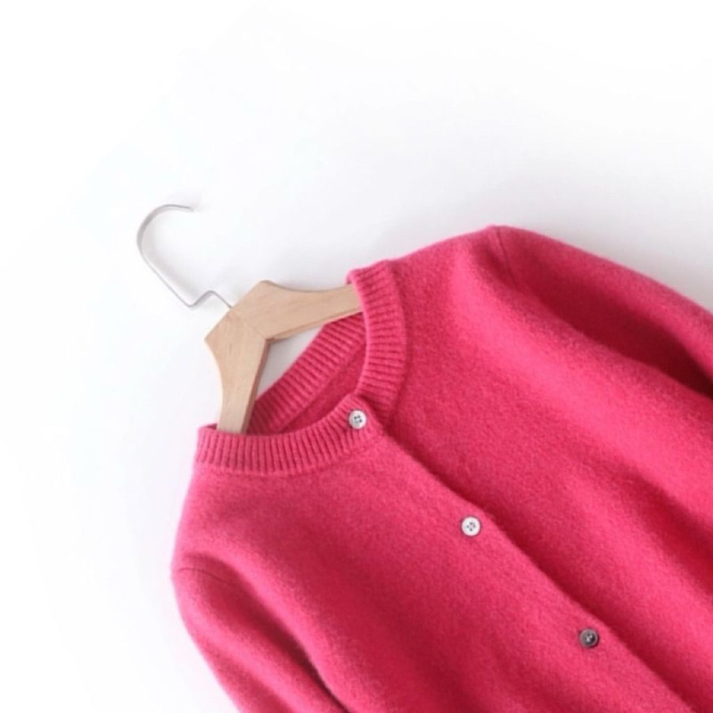 Vaikų megztas kardiganas iš triušių kailio, storas, su apvaliu kaklu, ilgomis rankovėmis, naujagimiams 0–12 mėnesių