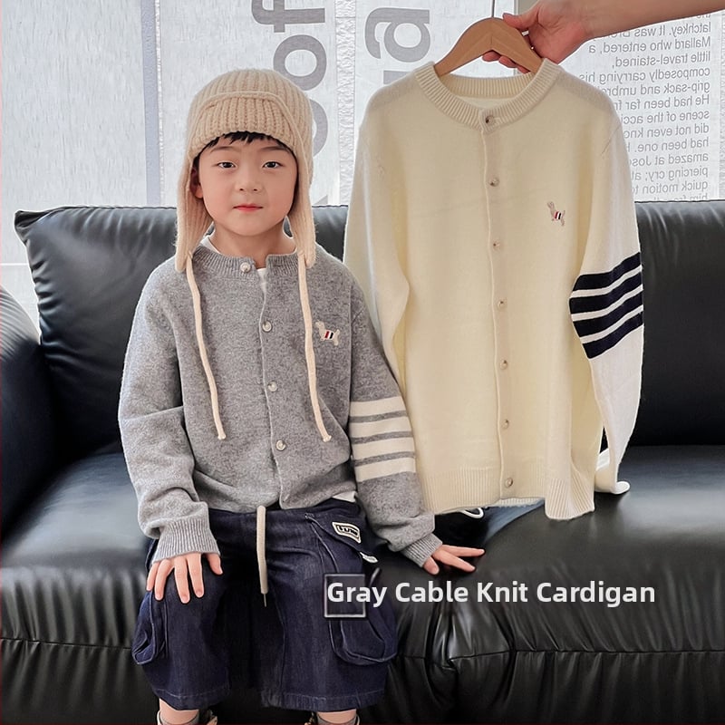 Bērnu vilnas džemperis korejiešu stilā, apaļu kakla, garas piedurknes, vienkrāsains raksts, 3–8 gadiem, ziema