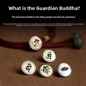 Unisex etniskā adīta rokassprādze no diegiem ar zirga zodiaka motīvu