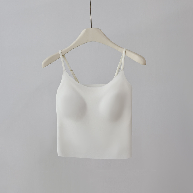 Sieviešu kamizole ar iekšējo krūšu spilventiņu, antibakteriāls Ice Silk audums, slaids siluets, plānās siksnas