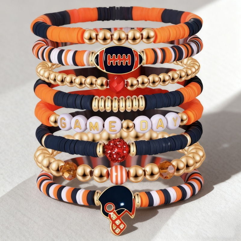 Rokassprādze no mīksta māla ar pilējošas eļļas apdari, universāls streetwear stils, roku aksesuārs