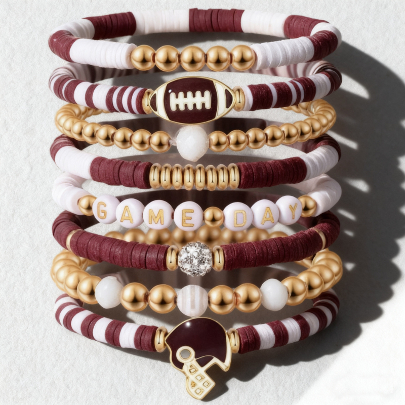 Rokassprādze no mīksta māla ar pilējošas eļļas apdari, universāls streetwear stils, roku aksesuārs