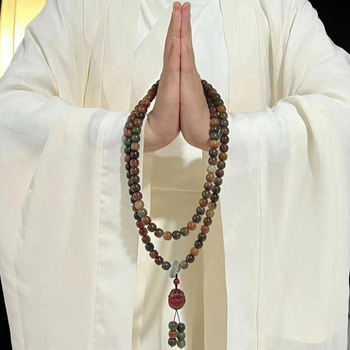 108 Bodhi sēklu rokassprādze, etniskā stila, dabiska un pulēta ražošana, daļēji roku darbs un daļēji mehāniska