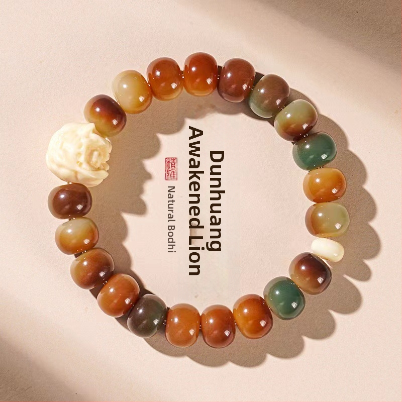 108 Bodhi sēklu rokassprādze, etniskā stila, dabiska un pulēta ražošana, daļēji roku darbs un daļēji mehāniska