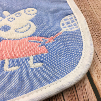 U formas zīdaiņu ēdināšanas bib, 100% kokvilna, absorbējošs, cartoon raksts, piemērots 0–3 gadiem
