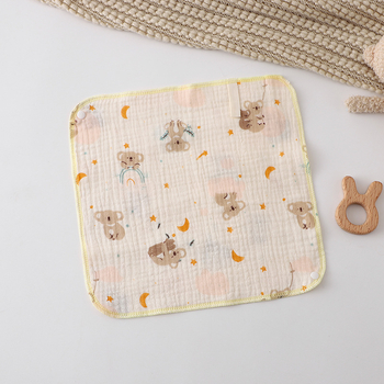 Drool lakats zīdaiņiem, 100% kokvilnas marle, karikatūras raksts, Lazy Cat, universāls