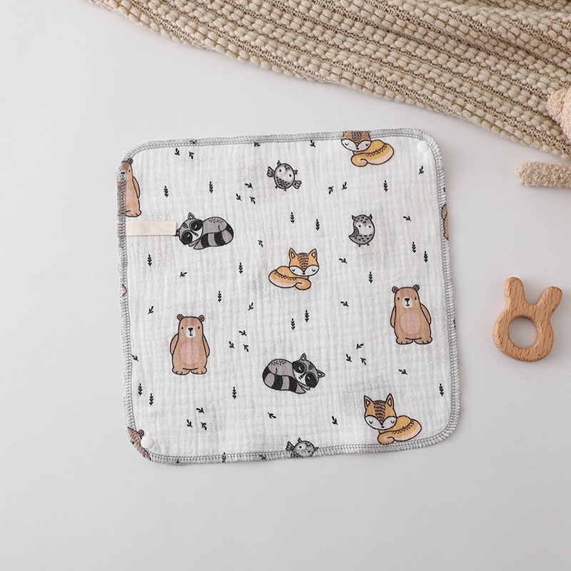 Drool lakats zīdaiņiem, 100% kokvilnas marle, karikatūras raksts, Lazy Cat, universāls