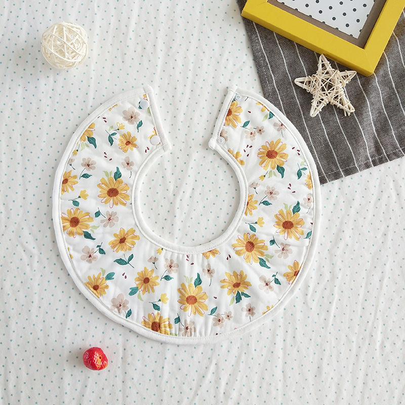 Bērnu līgavi bibs - ūdensizturīgs kokvilnas maisījuma audums, universāls, 0–3 gadi, raksti ar dzīvniekiem/zīmējumi