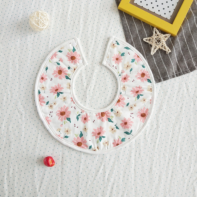 Bērnu līgavi bibs - ūdensizturīgs kokvilnas maisījuma audums, universāls, 0–3 gadi, raksti ar dzīvniekiem/zīmējumi