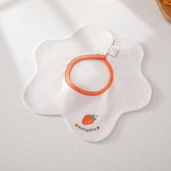 Bērnu siekalas dvielis, apaļš, 100% kokvilna, absorbējošs ziedu ziedlapiņu dizains, piemērots zīdaiņiem un maziem bērniem, anti-netīrums un anti klepošana, drošības klase A (Apaļš; 100% kokvilna; absorbējošs dizains; ziedlapiņu zieds)