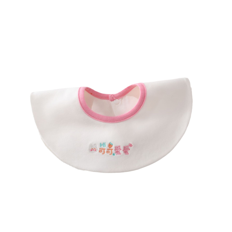 Bērnu siekalas dvielis, apaļš, 100% kokvilna, absorbējošs ziedu ziedlapiņu dizains, piemērots zīdaiņiem un maziem bērniem, anti-netīrums un anti klepošana, drošības klase A (Apaļš; 100% kokvilna; absorbējošs dizains; ziedlapiņu zieds)