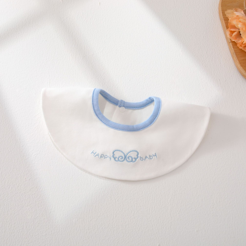 Bērnu siekalas dvielis, apaļš, 100% kokvilna, absorbējošs ziedu ziedlapiņu dizains, piemērots zīdaiņiem un maziem bērniem, anti-netīrums un anti klepošana, drošības klase A (Apaļš; 100% kokvilna; absorbējošs dizains; ziedlapiņu zieds)