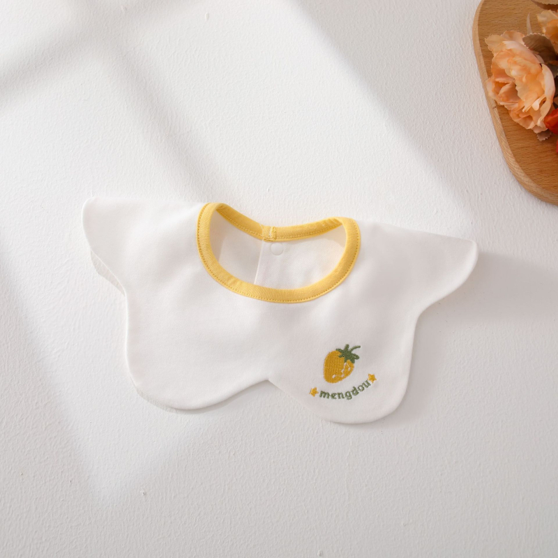 Bērnu siekalas dvielis, apaļš, 100% kokvilna, absorbējošs ziedu ziedlapiņu dizains, piemērots zīdaiņiem un maziem bērniem, anti-netīrums un anti klepošana, drošības klase A (Apaļš; 100% kokvilna; absorbējošs dizains; ziedlapiņu zieds)