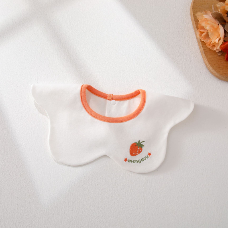 Bērnu siekalas dvielis, apaļš, 100% kokvilna, absorbējošs ziedu ziedlapiņu dizains, piemērots zīdaiņiem un maziem bērniem, anti-netīrums un anti klepošana, drošības klase A (Apaļš; 100% kokvilna; absorbējošs dizains; ziedlapiņu zieds)