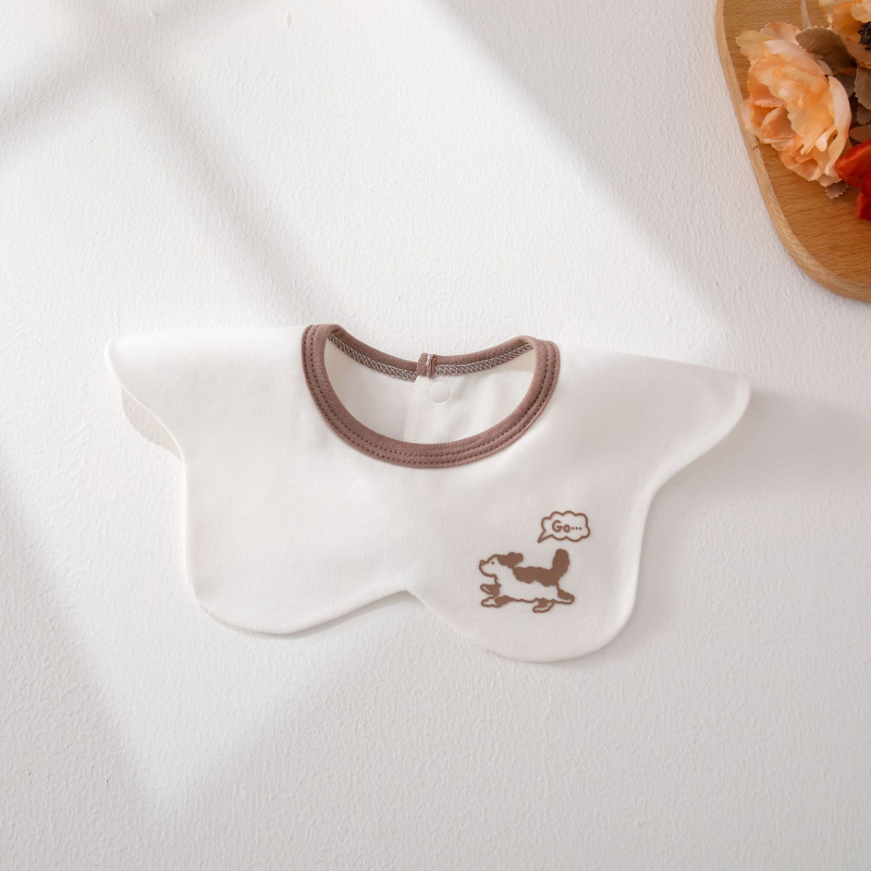 Bērnu siekalas dvielis, apaļš, 100% kokvilna, absorbējošs ziedu ziedlapiņu dizains, piemērots zīdaiņiem un maziem bērniem, anti-netīrums un anti klepošana, drošības klase A (Apaļš; 100% kokvilna; absorbējošs dizains; ziedlapiņu zieds)