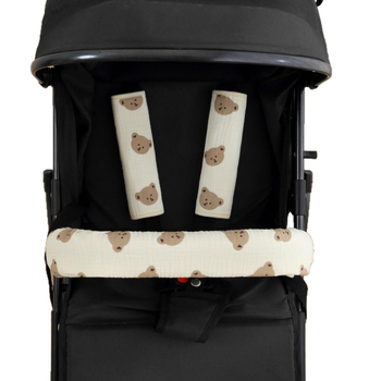 Mimuhouse Bērnu ratiem siekalām dvielis - marle, 100% kokvilna, absorbcija, universāls, 0–3 gadi