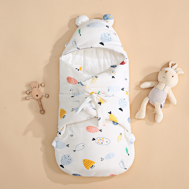 Zīdaiņu gulēšanas somiņa no 95% kokvilnas, pildījums 100% kokvilna, visu sezonu lietošanai, zīdaiņiem, Bolin Lily