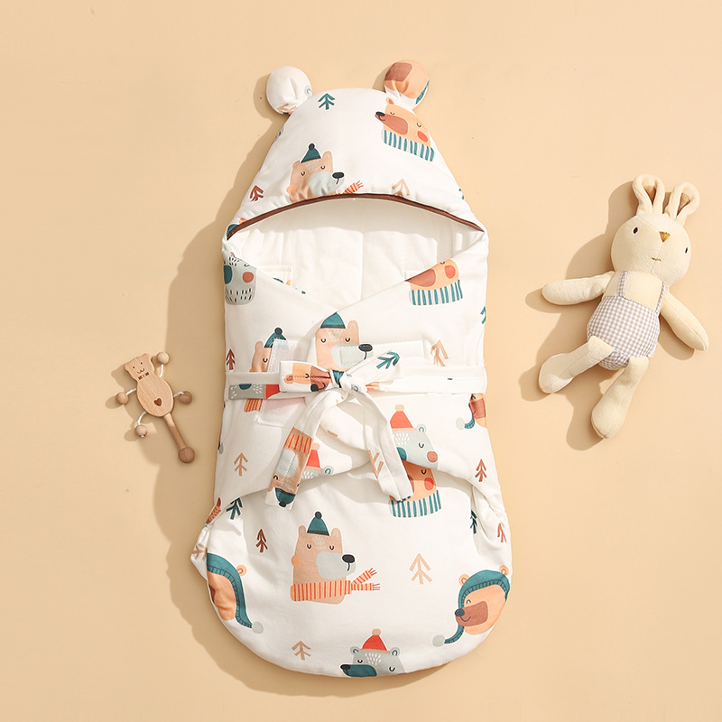 Zīdaiņu gulēšanas somiņa no 95% kokvilnas, pildījums 100% kokvilna, visu sezonu lietošanai, zīdaiņiem, Bolin Lily