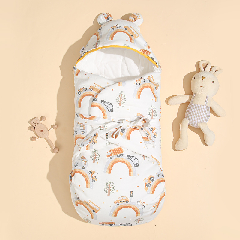 Zīdaiņu gulēšanas somiņa no 95% kokvilnas, pildījums 100% kokvilna, visu sezonu lietošanai, zīdaiņiem, Bolin Lily
