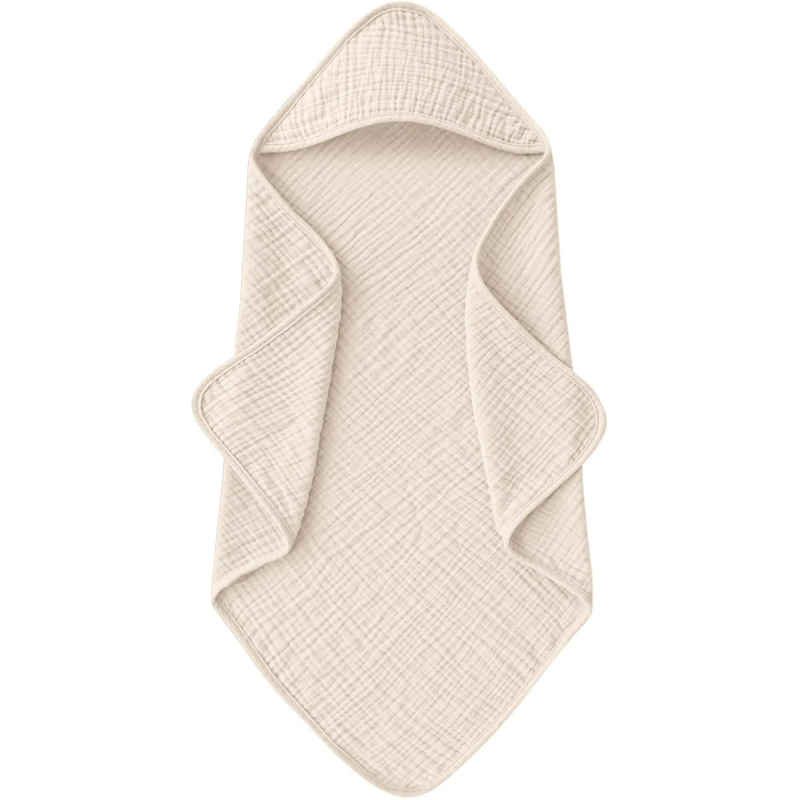 Zīdaiņu kapuces pleds no tīras kokvilnas – četrslāņu gāze, kokvilnas audums, piemērots zīdaiņiem un maziem bērniem (1–3 gadi)