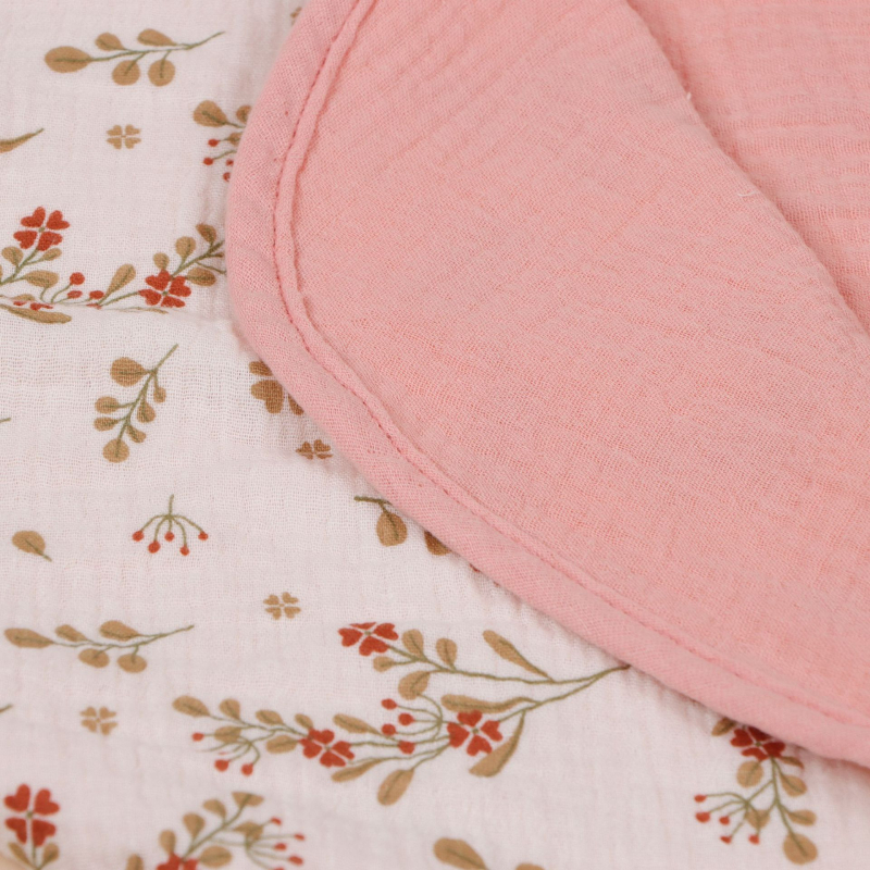 Zīdaiņu kapuces pleds no tīras kokvilnas – četrslāņu gāze, kokvilnas audums, piemērots zīdaiņiem un maziem bērniem (1–3 gadi)