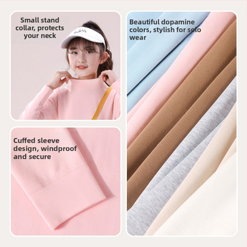 Vaikų pagrindinis topas su ilgomis rankovėmis, 95% medvilnė, švelni vidinė apdaila, unisex