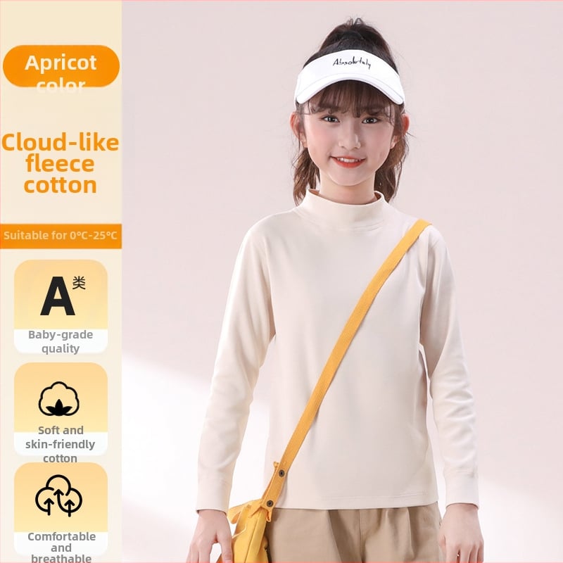 Vaikų pagrindinis topas su ilgomis rankovėmis, 95% medvilnė, švelni vidinė apdaila, unisex