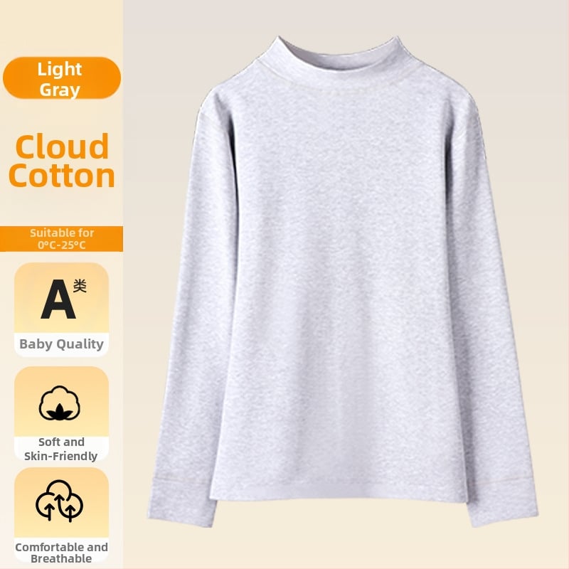 Vaikų pagrindinis topas su ilgomis rankovėmis, 95% medvilnė, švelni vidinė apdaila, unisex